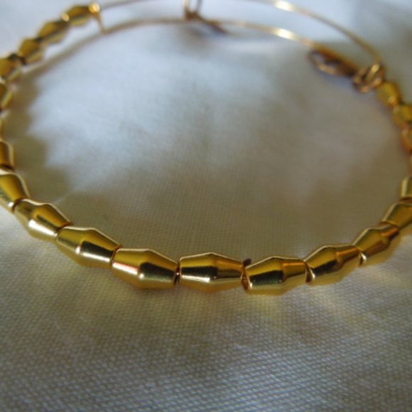 NWOT Alex & Ani Gold Beaded Bangle Bracelet - Picture 2 of 5
